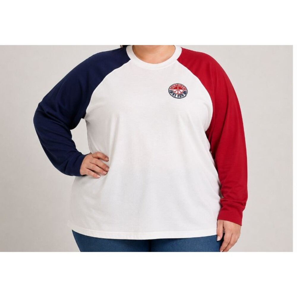 Old Navy Shine Sweatshirt For All Peace Patriotic Red White Blue Plus Size 4X
